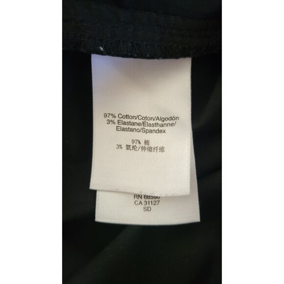 Theory Black Cotton Trouser Pants - Picture 4 of 4